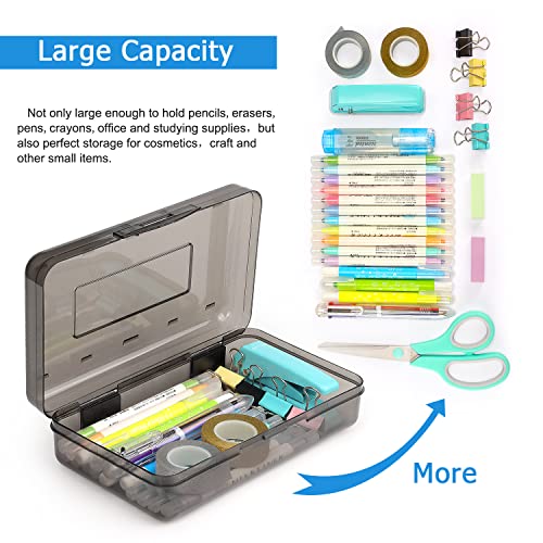Image of Tamaki 1 Pack Plastic Pencil Box Large Capacity, Black