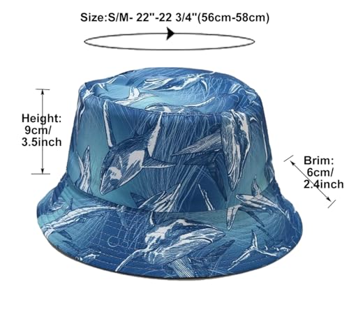 Image of Quanhaigou Bucket Hat for Men Women,Packable Reversible Printed Sun Hats,Fisherman Outdoor Summer Travel Hiking Beach Caps