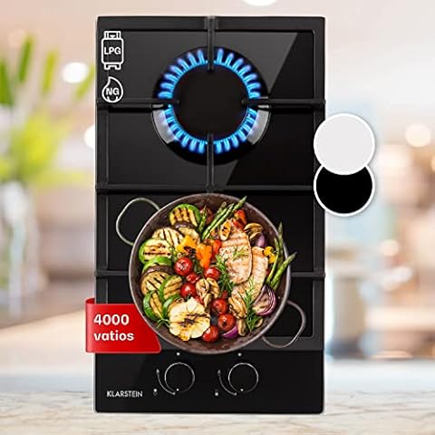 Cocina de gas butano Klarstein Ignito con quemador Sabaf y autoapagado Cover