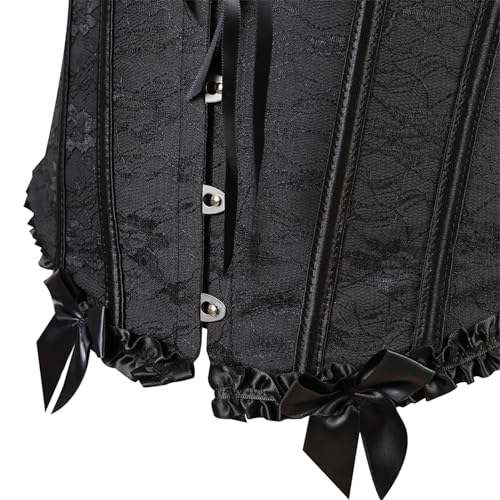 Zhitunemi Corsets for Vampire Costume Women: Floral Bustier Corset Tops for Women - Burlesque Moulin Rouge Costumes4