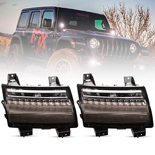 JL Led DRL Fender lights,A&UTV PRO Factory Plug&Play Sequential Daytime Running Light,Turn Signals Compatible with 2018-2020 Jeep Wrangler JL (Not Fit Sport)