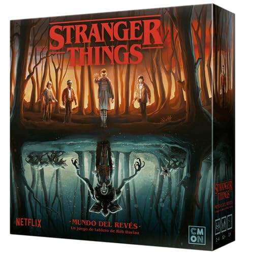 CMON | Stranger Things: Mundo del Revés | Juego de Mesa de Estrategia Cooperativo Basado en la Exitosa Serie de Netflix| A Partir de 12 Años | De 2 a 4 Jugadores | 60 Minutos por Partida | Español