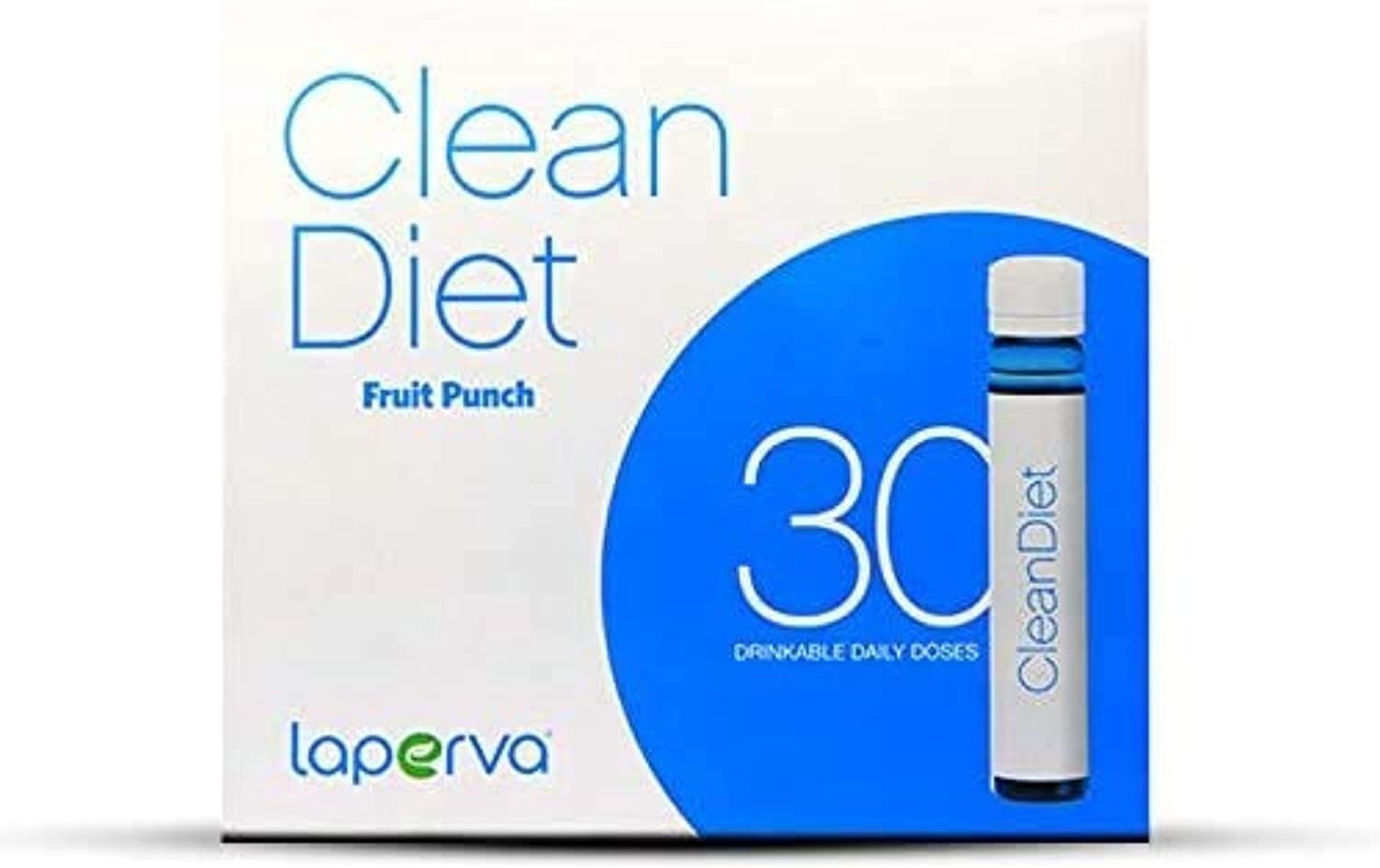 Laperva Clean Diet, Fruit Punch, 30 Vials | Accelerates Metabolism, Controls Appetite & Regulates Blood Sugar | L-Carnitine & Plant Extracts | Weight Loss & General Health Support