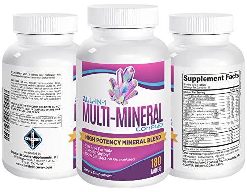 Elevate Recovery Supplements 3-Month Multimineral Supplement Iron Free (All-In-1 Formula) Multi Mineral Complex - Trace Minerals - Mineral Supplements - High Potency Multiminerals - 180 Tablets thumb #5
