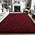 FALARK Super Soft Area Rugs for Bedroom Living Room, 4x6 ft Wine Red Fluffy Rug Carpets for Girls Kids Room, Shaggy Fuzzy Indoor Modern Plush Rugs for Nursery Dorm Home Decor, Wine Red