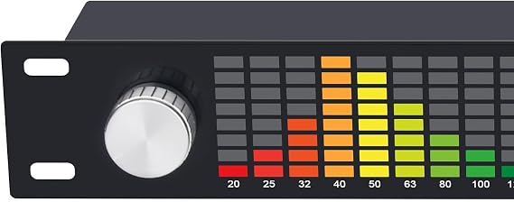 Digital Equalizer, Audio Spectrum Analyzer, Dual Channel 15-Band Equalizer Home Audio, Stereo Graphic Equalizer Digital MusicAudio Spectrum Analyzer, Stereo Equalizer Real Time Frequency Level Display