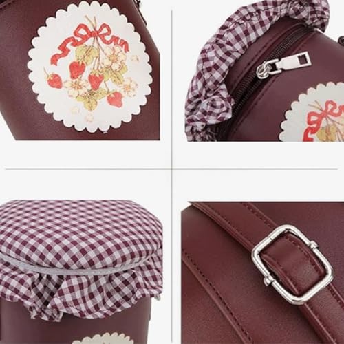 Strawberry Purse Cute Crossbody Bag Top Handle Novelty Bottle Shaped Shoulder Handbag for Women Ideal Gifts4