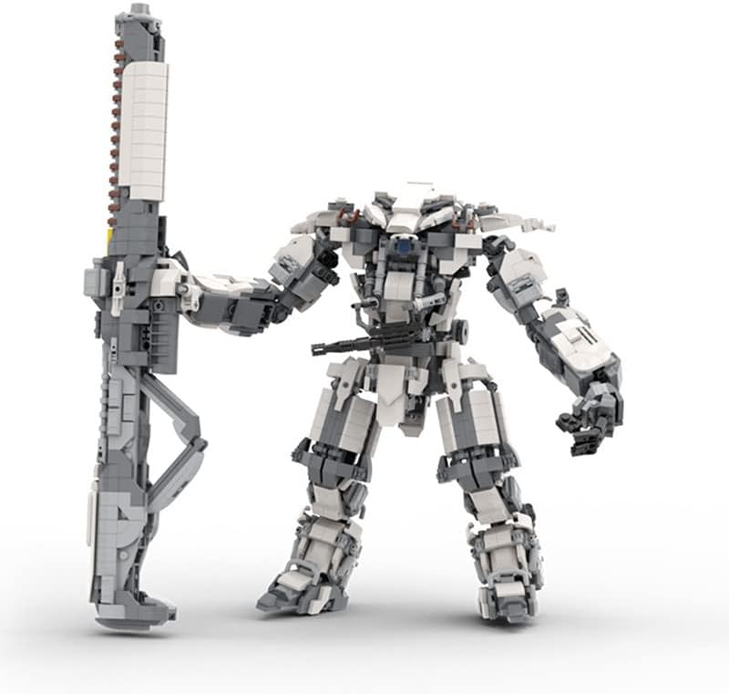 Mecha Robot Building Model Kit, MOC Combat Humanoid Armed Mechanical Armor Building Bricks Set, Action Figures Model (Compatible with Lego), Adult Game Fans Collect Gifts (1603 Pieces)