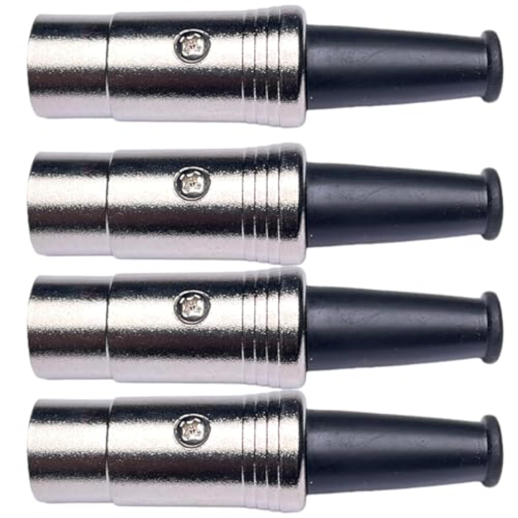 Metal Body 5 Pin DIN Male Plug MIDI Cable Connector, 4 Pack