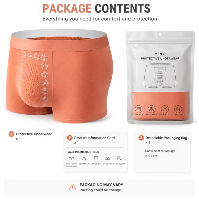 Image of Men's Mid-Rise Magnetic Boxer Briefs | Breathable Stretch Fabric with Energetic Massage Dots Underwear (Random Colors)