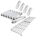 QuliMetal SUS304 Flavorizer Bars, SUS304 Heat Deflectors and Stainless Steel Grill Warming Rack for Weber Genesis II 400 Series Gas Grills, Genesis II E/S/SE-410, II E/S-435 Series