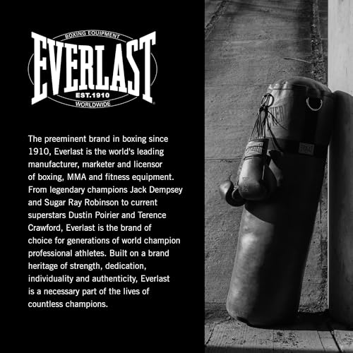 Gants de boxe Everlast 1910 à mousse triple couche et support de poignet - 7
