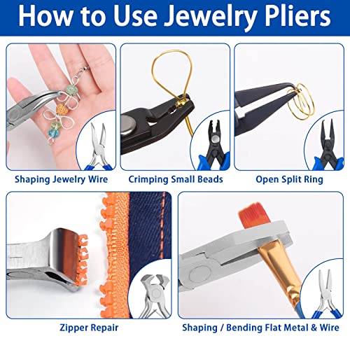 Jewelry Pliers, Shynek Set Of 10 Professional Jewelry Making Pliers Tools Craft Pliers Set Wire Wrapping Tools For Jewelry Making Supplies #TOP3