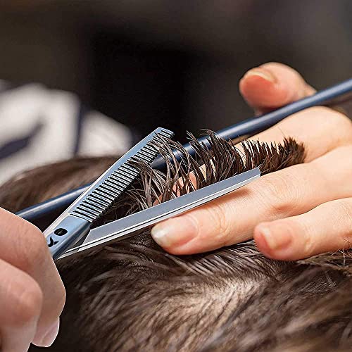 Candure Effilierschere Friseur Profi 6 Zoll Haarschere Friseurschere Profi Rostfreier Stahl Ausdünnschere Haarschneideschere für Kinder, Männer, Frauen und Haustiere Haarschere Ausdünnen