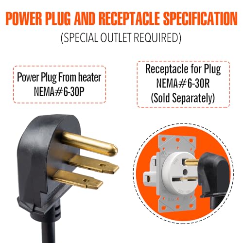 DR. INFRARED HEATER DR-988 240V Electric Industrial Garage, Workshop, Warehouse, Construction Heater, 5600W, Thermostat 37-113 °F, Portable, Wall Ceiling Mount thumbnail 4