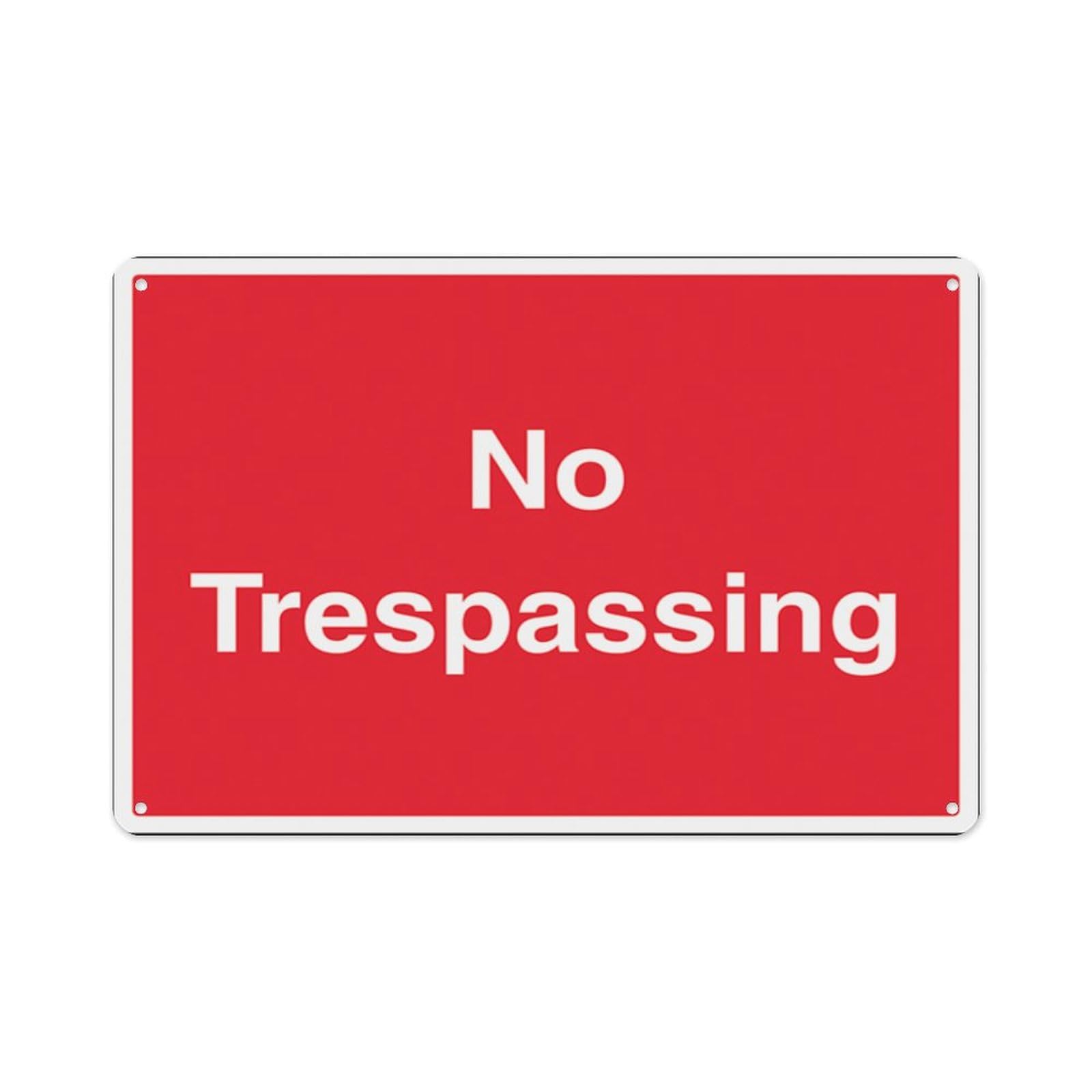 peiyeety No Trespassing Aluminum Tin Warning Signs For Home Outdoor Garden 8X12 Inches