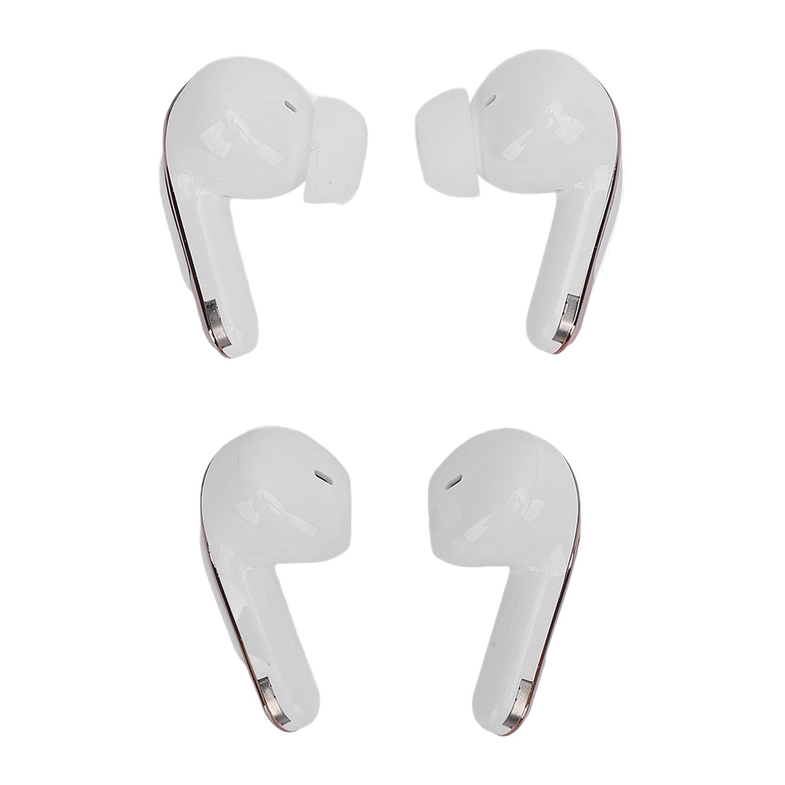 2 Coppie Auricolari Wireless, Auricolari Bluetooth 5.4 Cuffie con Display a LED Digitale, Auricolari per Due Persone per Palestra di Allenamento Sportivo (WHITE)