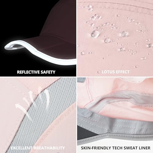 Image of GADIEMKENSD Reflective Folding Outdoor Hat Unstructured Design UPF 50+ Sun Protection Sport Hats for Womens and Mens