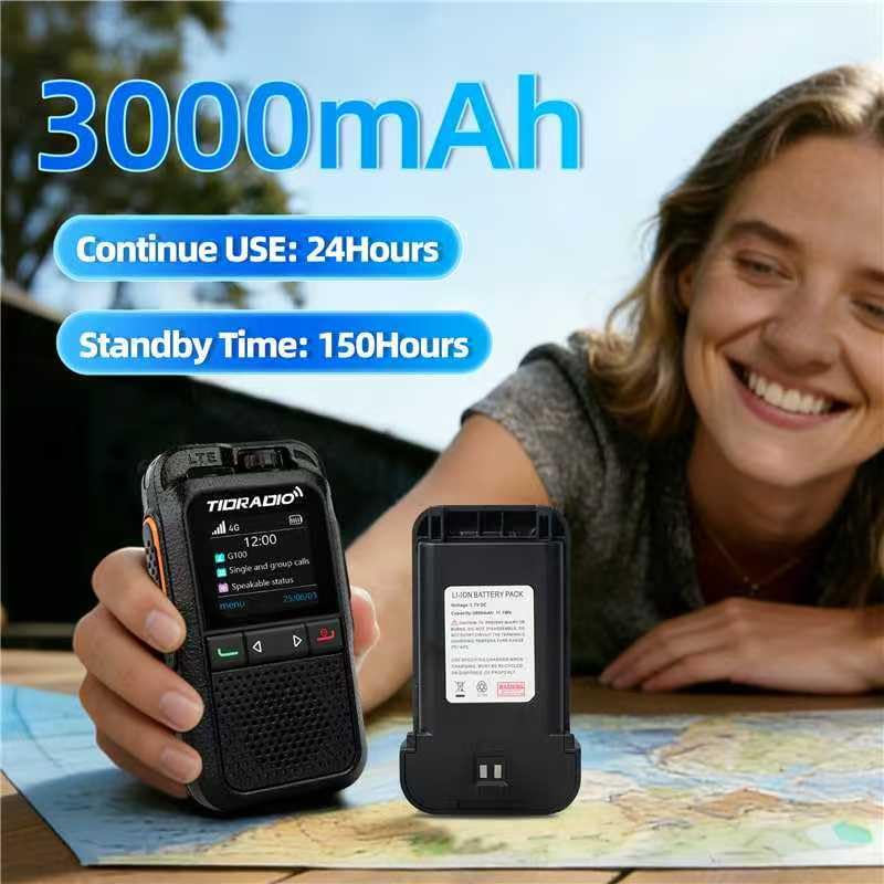 Image of TIDRADIO Unlimited Range Rapid Walkie Talkies 6000+Miles,4G LTE Long Range PoC Radio with SIM Cards,Nationwide PPT Two-Way Radios, Global Long Distance for Family,Logistics, 4 Pack,TD-G100