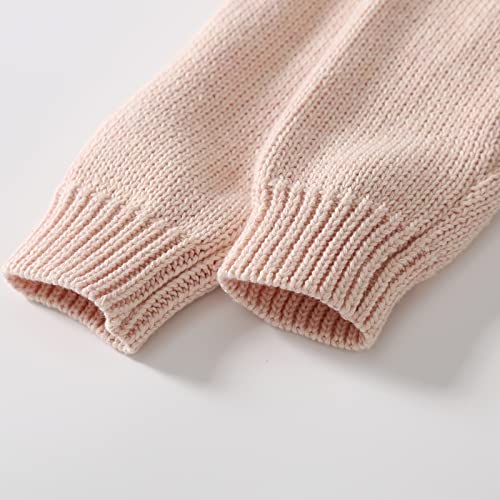 Lamgool Baby Girls Cardigan Sweater Knitted Cotton Handmade Toddler Outwear Coat For Spring Pink 3T #TOP6