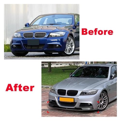 Diffuseur de pare-chocs avant BMW E90 E91 LCI Sport pour rassemblements auto - 4