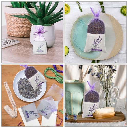 Bolsas de saco de lavanda de 50 piezas con cordón miniatura 3