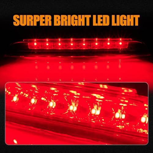 Image of Third 3rd Brake Light LED for 2010-2017 Chevy Equinox, High Mount Rear Brake Lights Assembly for 10-17 GMC Terrain, Waterproof Center Cab Lamp Stop Light (Black)