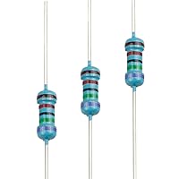 Vista 15 de 100pcs 1 ohm Resistor 1/4w (0.25 W) Resistencia fija de película metálica de tolerancia ±1%, múltiples valores de resistencia opcional