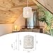 Plug in Pendant Light, Rattan Hanging Lights with Plug in Cord 15ft Dimmable Cord, Hand Woven Wicker Lampshade Hanging Lamp, Boho Plug in Hanging Ceiling Light Fixture for Farmhouse Bedroom White
