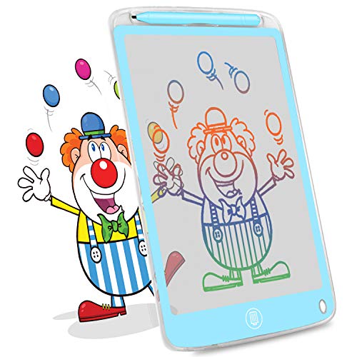 LCD Drawing Board, HOMESTEC 11 Inch Semi-Transparent Colored Doodle Board Sketch Notepad Writing Tablet(Blue)