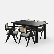 Wooden Dining Table, Oak, Rectangular, Modern Style, 4 Seater, Assembly Required (Walnut, (4 Seter) 1 Table(130 cm x 90 cm x 76 cm))