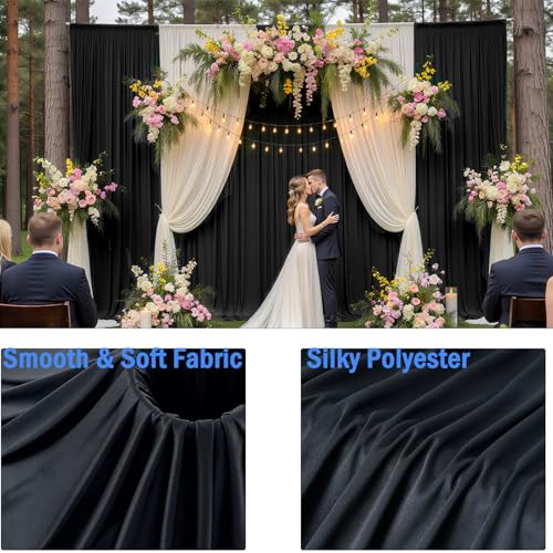 Cortinas Fondo Fotográfico Negro 12ft x 10ft 2 Paneles miniatura 5