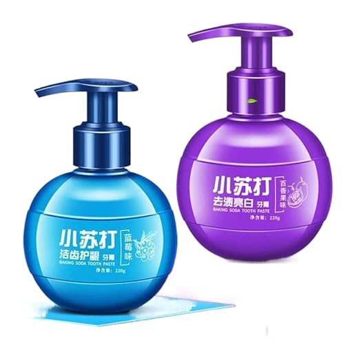 220G Stain Removal Whitening Toothpaste Passion Fruit Blueberry Flavor Reduce Dental Plaque Freshen Breath Toothpaste220G 去渍美白牙膏百香果蓝莓味减少牙菌斑清新口气牙膏 #TOP30