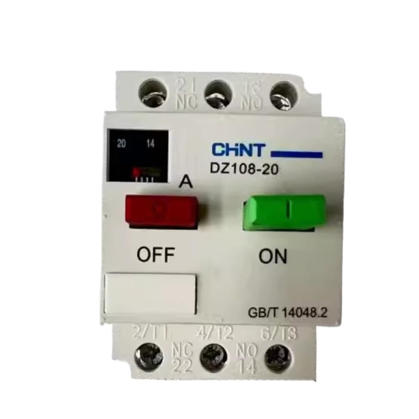 WBBAYDRFR 1pcs Distribution Protection Type Circuit Breaker DZ108-20/111 1NO+1NC 0.1-3.2A(0.25-0.4a)
