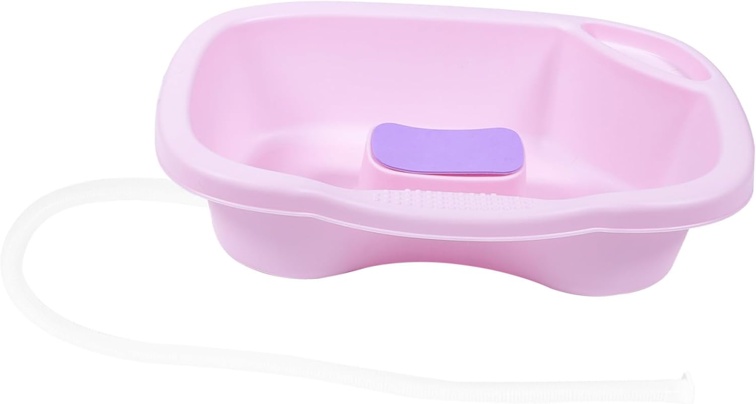 Portable Shampoo Basin for Bedridden Care Hair Washing Tray for Elderly Disabled Comfortable Design with Drain for Easy Use and Mobility for Home Hair Washing