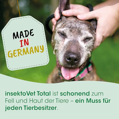 insektoVet Total 50 ml – Duftölspray zur tierspezifischen Geruchsüberdeckung gegenüber Lästlingen – von Floh, Mücke und Bremse bis hin zur Zecke