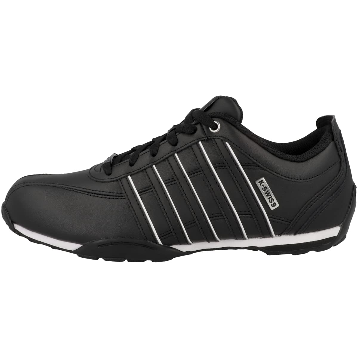 K-Swiss Men's Arvee 1.5 Sneaker, Black/WHT/SLVR/Split, 5.5 UK