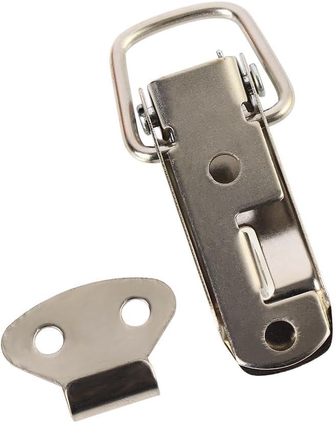 Locks Buckle Convenient Iron Furniture Hardware for Door Window Case Chest Toggle Catch Office Home Improvement(B)