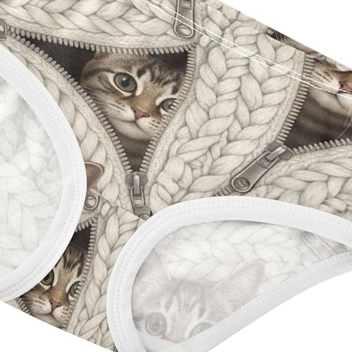 Pattern Toddler Girls Underwear 2t Cotton Little Girl Panties Tabby Cat Cute Beige Kids Undies Briefs4