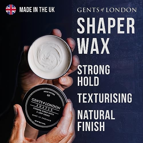 GENTS OF LONDON Hair Shaper Wax For Men, Strong Hold, Adds Texture 75g GENTS OF LONDON Hair Shaper Wax For Men, Strong Hold, Adds Texture 75g
