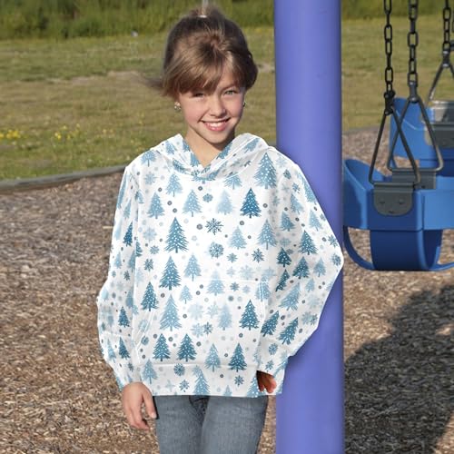 Kids Hoodies Sweaters Christmas Tree Xmas Hooded Sweatshirts with Big Pockets for Boys Girls B04003974