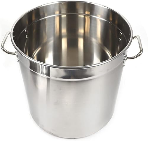 Miniatura 5 de Goudergo Olla de acero inoxidable 35L con tapa, olla de inducción resistente, olla de mantenimiento caliente para hogares y restaurantes