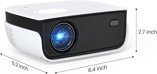 Miniatura 7 de Mini proyector, proyector de película portátil para exteriores, proyector pequeño compatible con 1080P y 200 pulgadas, compatible con TV Stick,