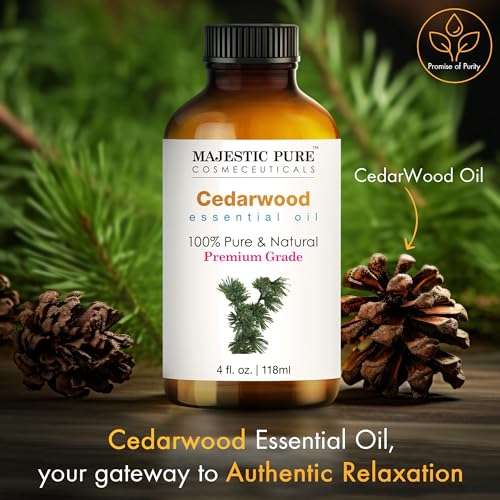 Image of Majestic Pure Cedarwood Essential Oil for Diffuser - 4 Fl Oz