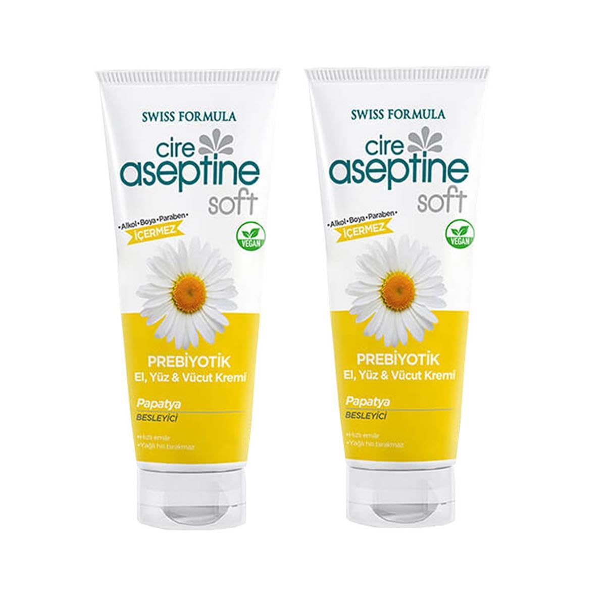 Cire Aseptine Soft Prebiyotik Nemlendirici Bakım Kremi Papatya Özlü 75 ml x 2 Adet