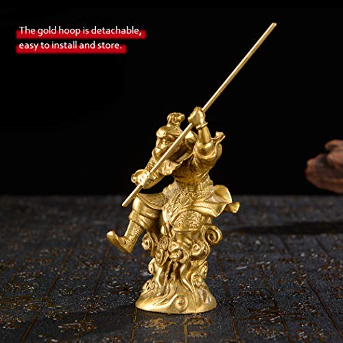 Figura decorativa de Mono de Bronce chino Sun Wukong miniatura 4