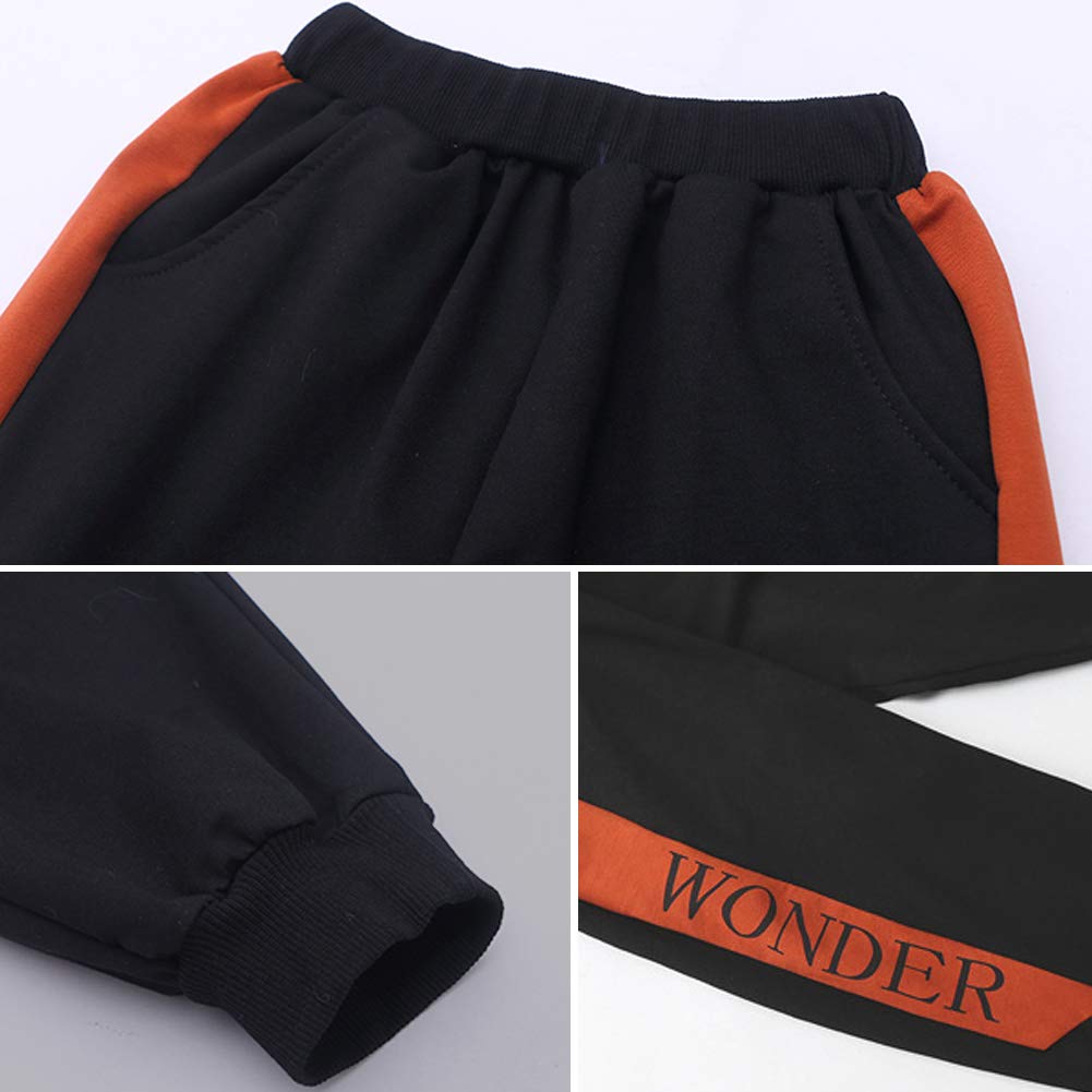 Chándal infantil para niña, chándal de 2 piezas, conjunto de ropa para el tiempo libre (sudadera + pantalones de sudadera) primavera y otoño, marrón, 116 cm