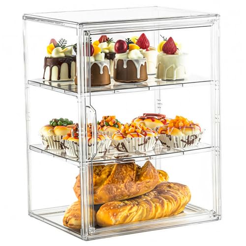 Caja de pan transparente con divisores móviles para conservar bollería 4