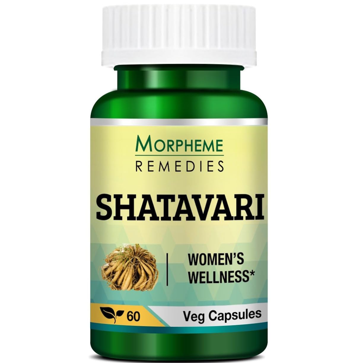 Morpheme Remedies Shatavari (Asparagus Racemous) 500mg Extract 60 VegCaps (1 Bottle)