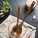 2 Pcs Wooden Spoon Ladle for Cooking Spoons Best Non Toxic Kitchen Tools -14 inch Long Kitchen Cooking Utensil & 11 inch Best Wood Spoons Large Deep Ladle Serving Spoons Soup Ladles Set